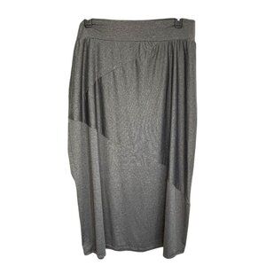 CJ Banks Pinstriped Maxi Skirt Black Gray Women Plus Size 2X